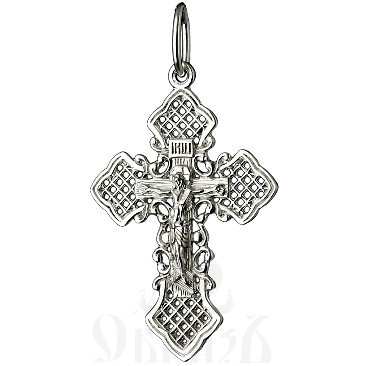 крест «распятие», серебро 925 проба с родированием (арт. 2-287-8)
