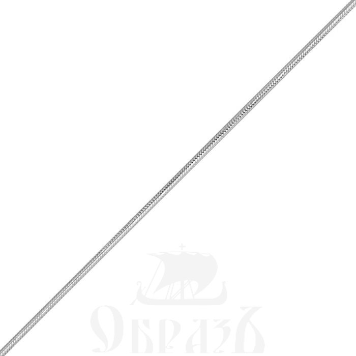 цепь плетение "снейк" серебро 925 пробы с родиевым покрытием (арт. нц 22-078-3 d0,35)